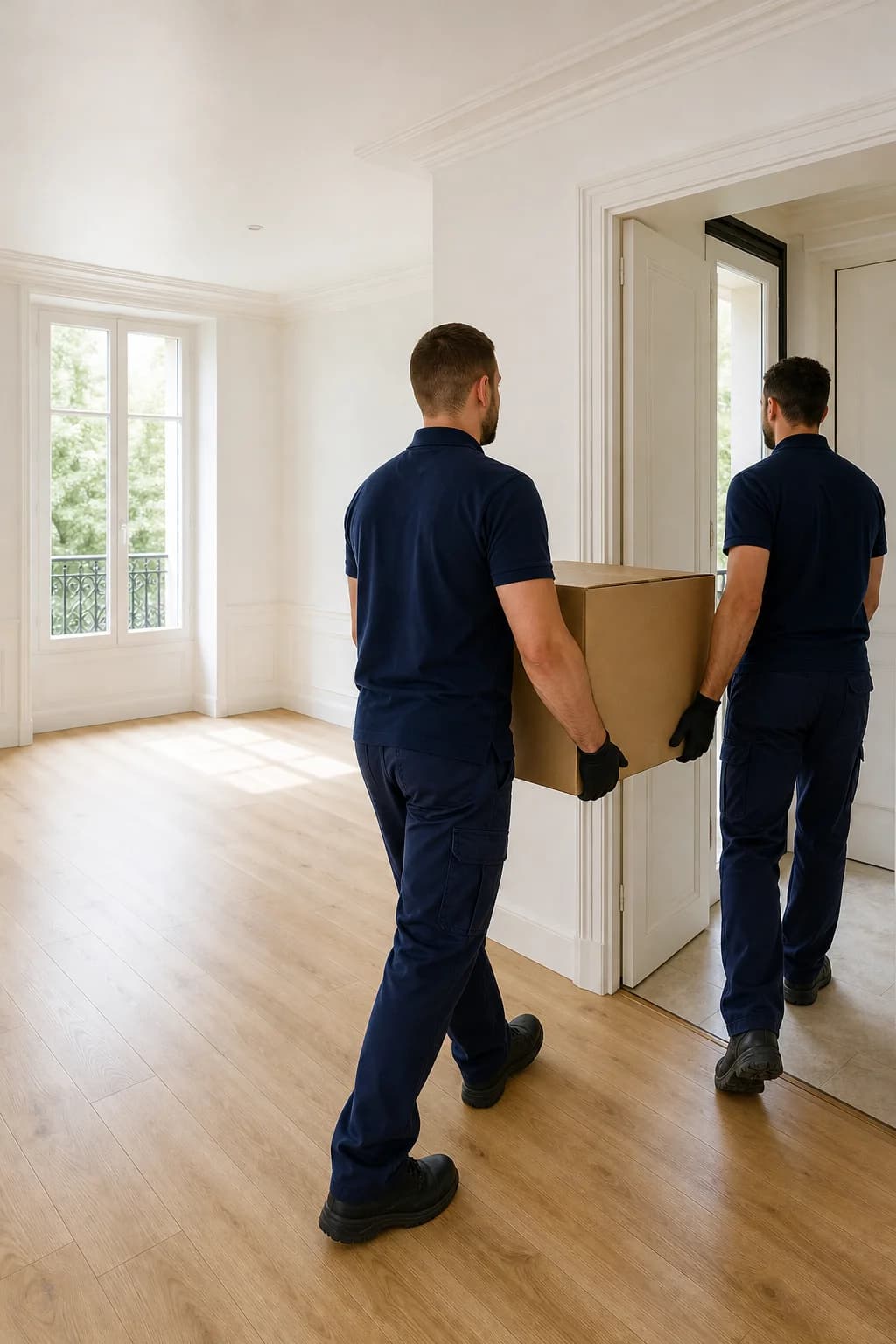 Équipe France Débarras vidant un appartement